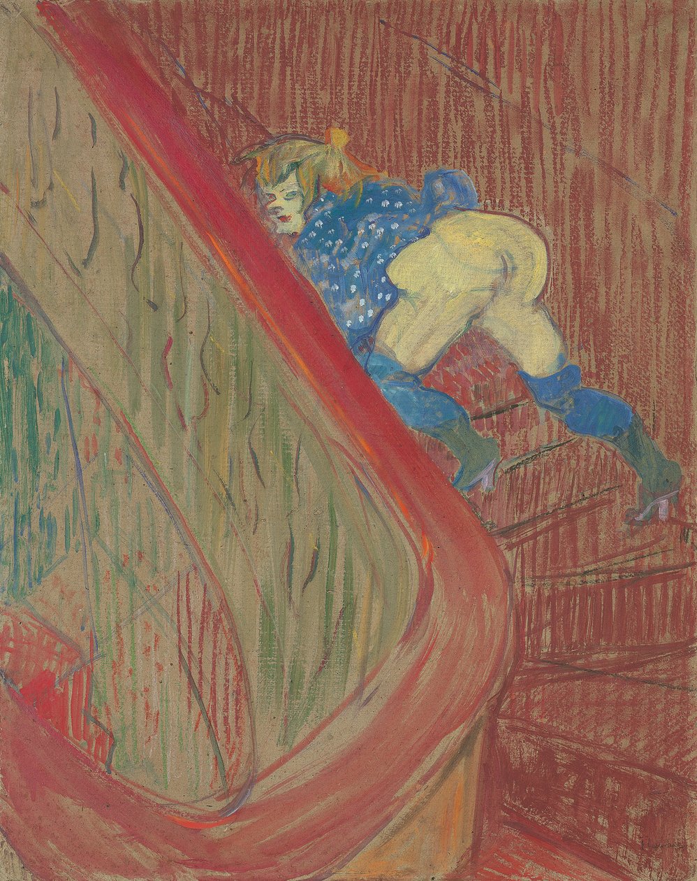A Rue des Moulins lépcsőházában, 1893 alkotó: Henri de Toulouse Lautrec