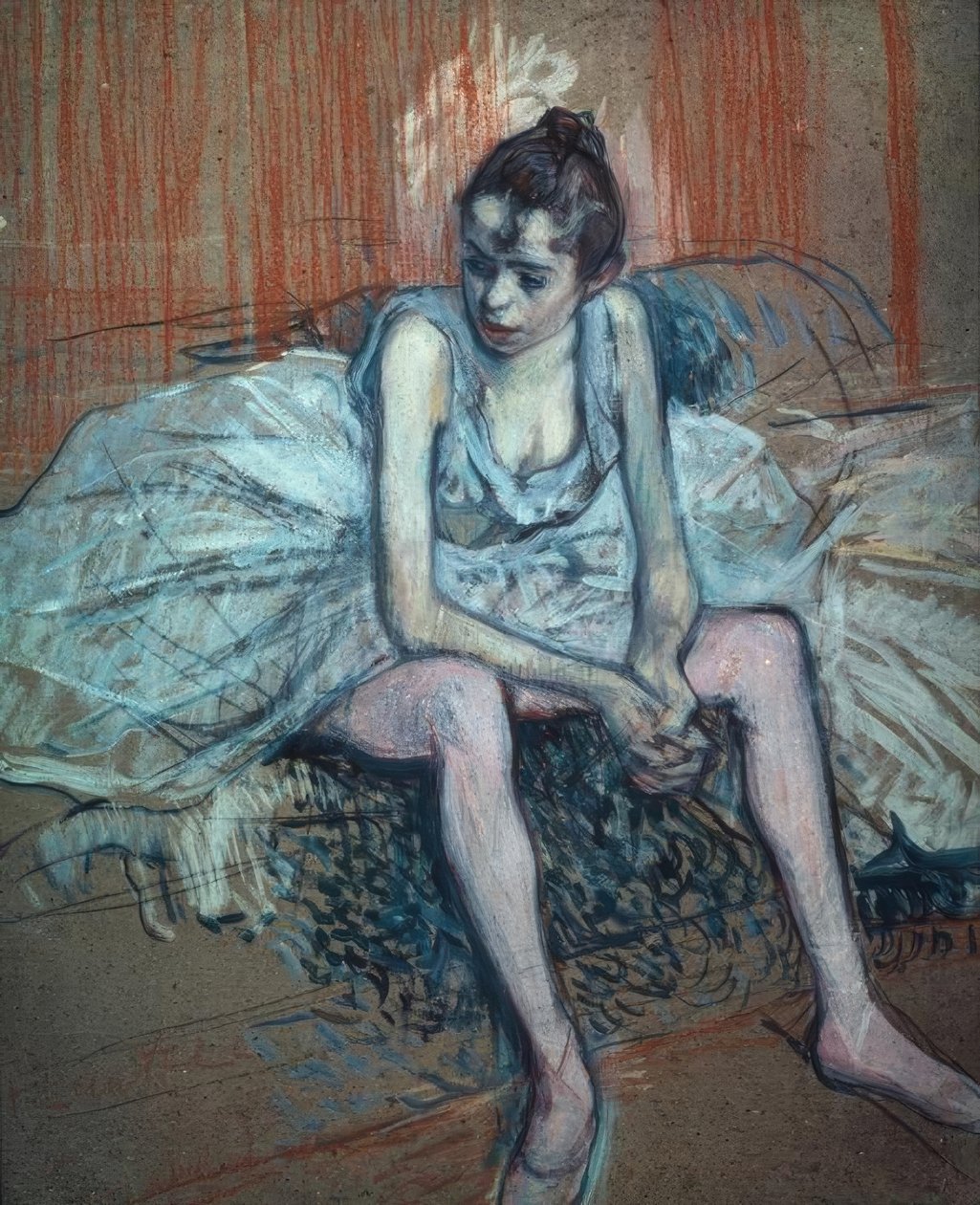 Ülő táncosnő alkotó: Henri de Toulouse Lautrec
