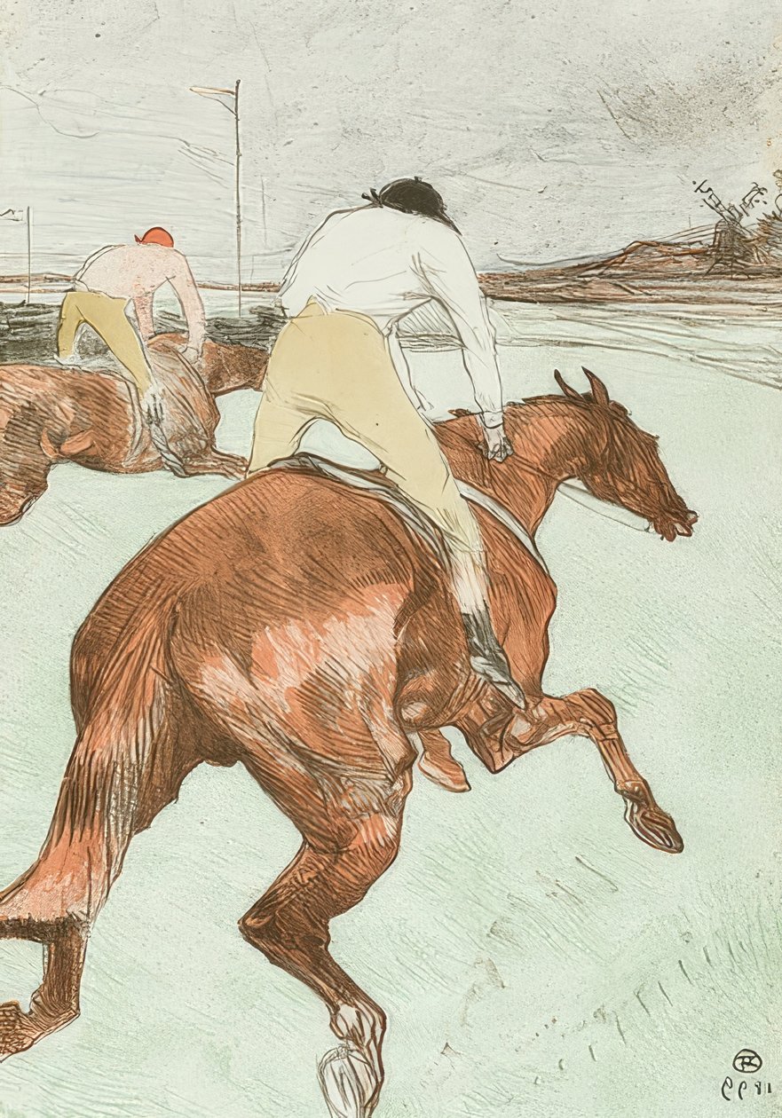 A zsoké (Le Jockey). 1899 alkotó: Henri de Toulouse Lautrec