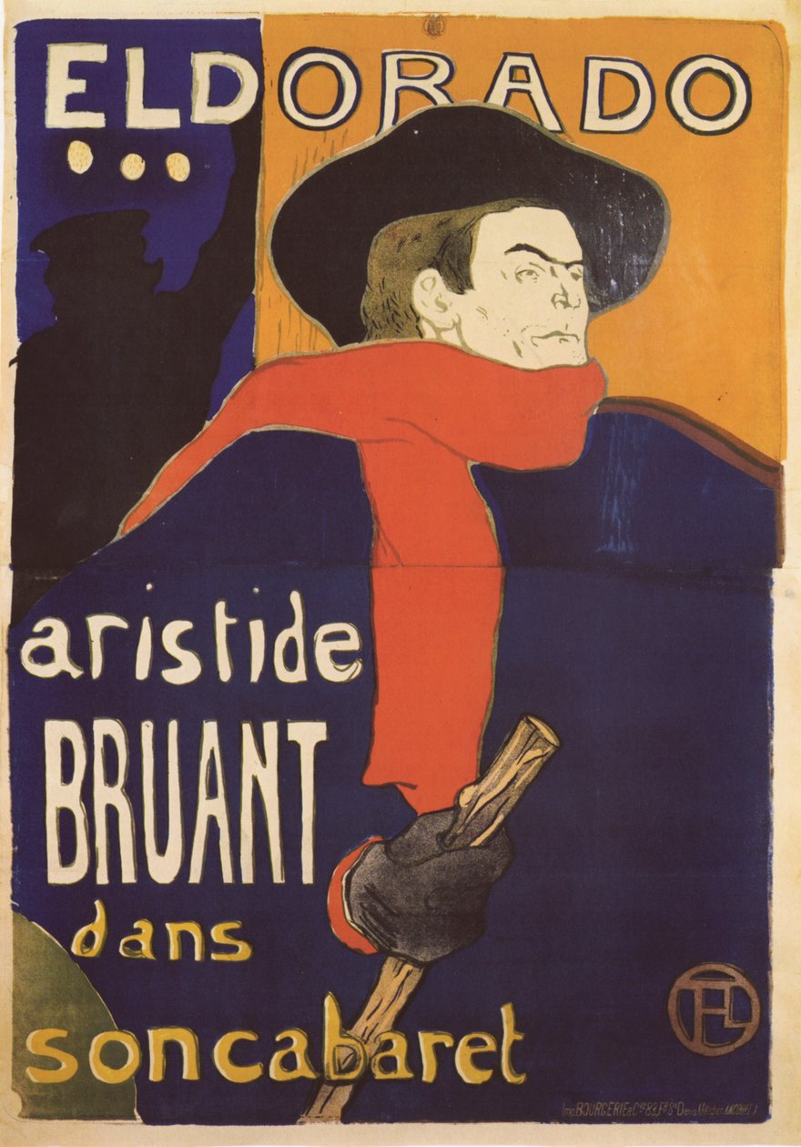 Eldorado, Aristide Bruant plakát, 1892 alkotó: Henri de Toulouse Lautrec
