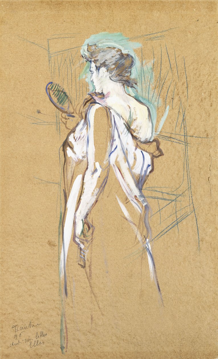 Elles - tükörrel a kezében, 1896 alkotó: Henri de Toulouse Lautrec