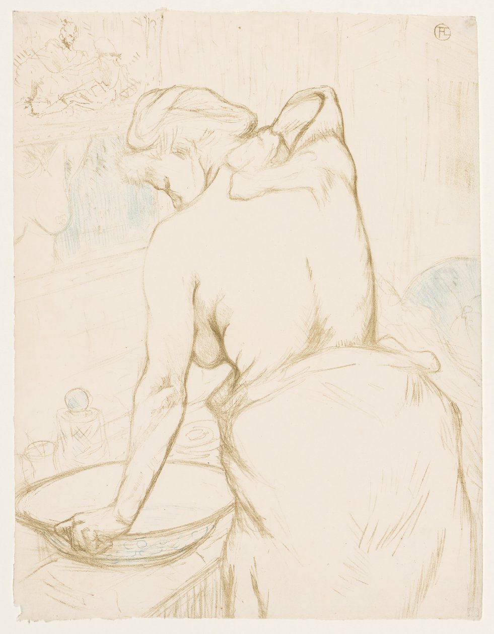 Elles: A vécé, 1896. alkotó: Henri de Toulouse Lautrec