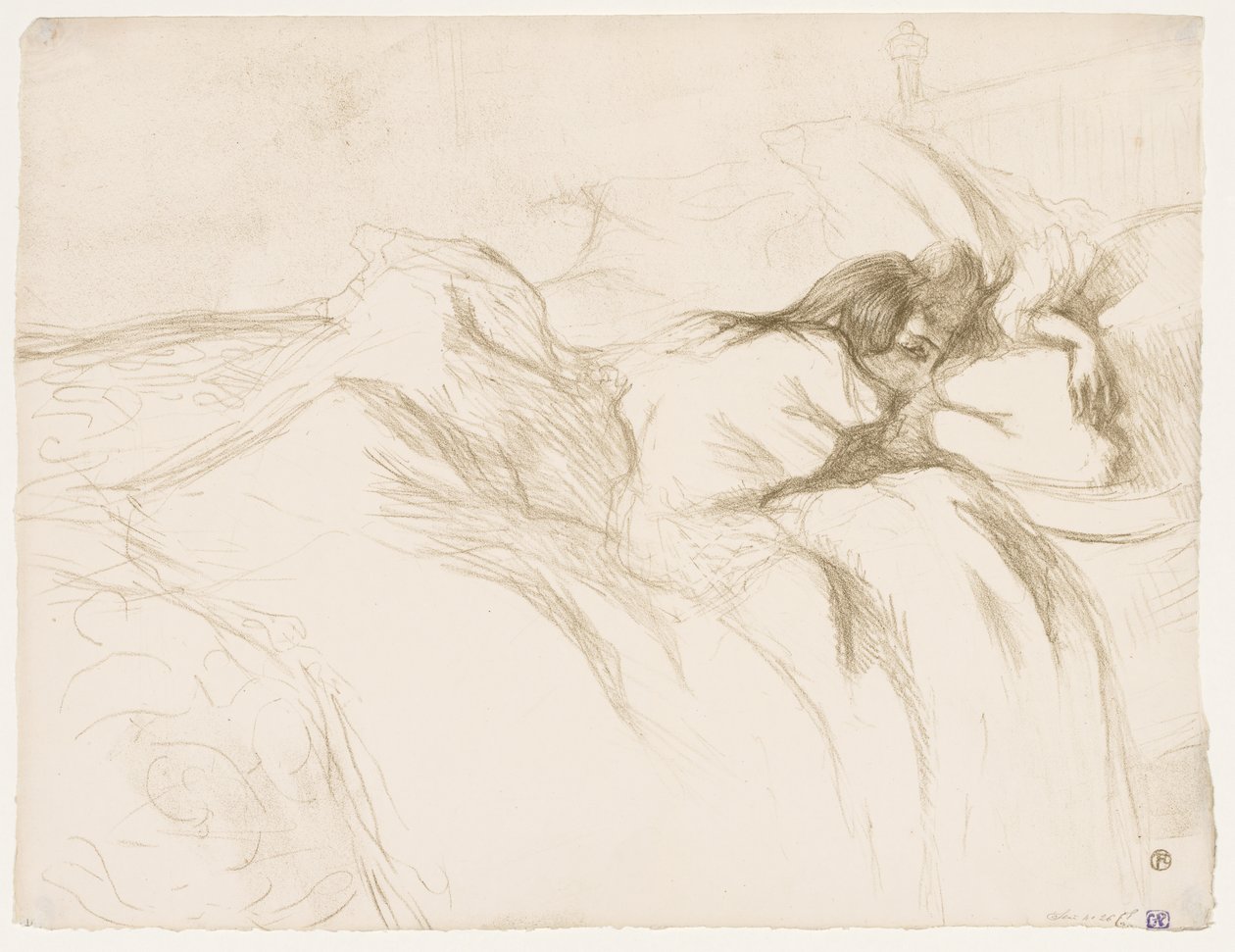 Elles: Nő alszik, 1896. alkotó: Henri de Toulouse Lautrec