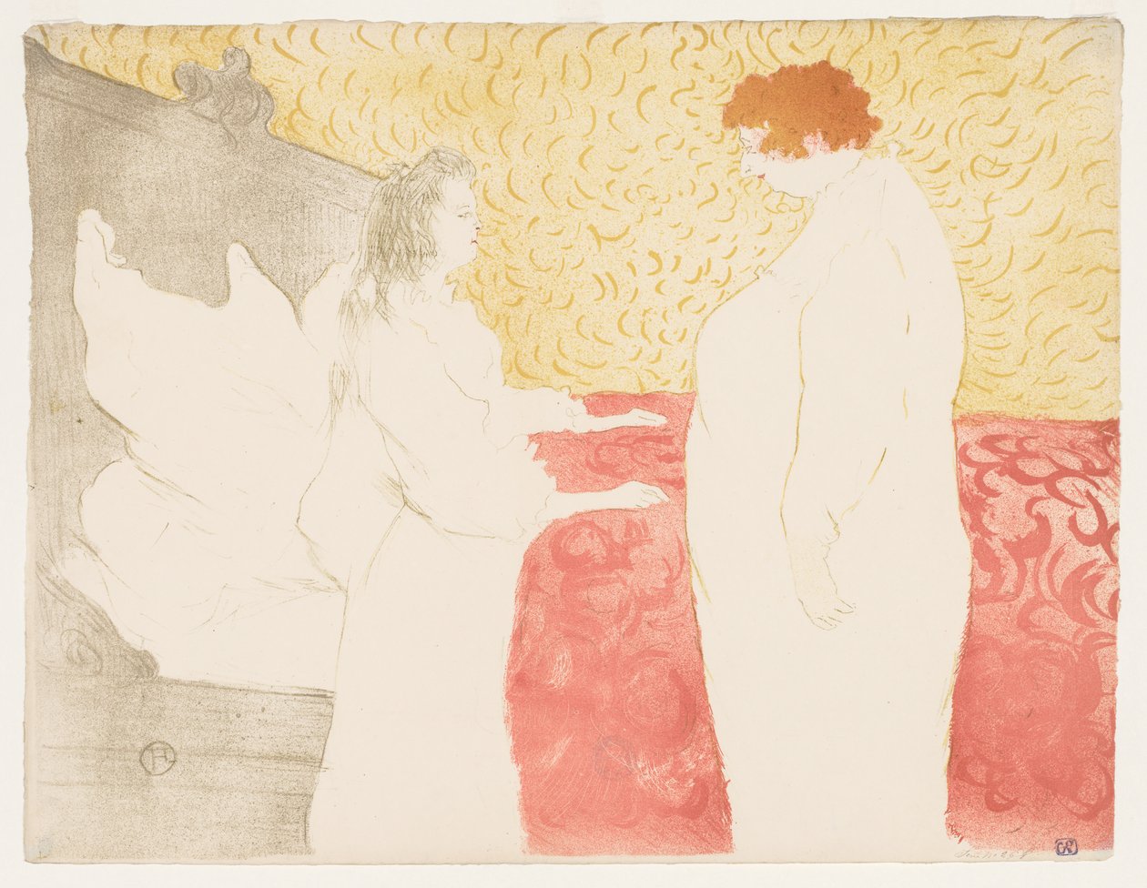 Elles: Nő az ágyban, 1896. alkotó: Henri de Toulouse Lautrec