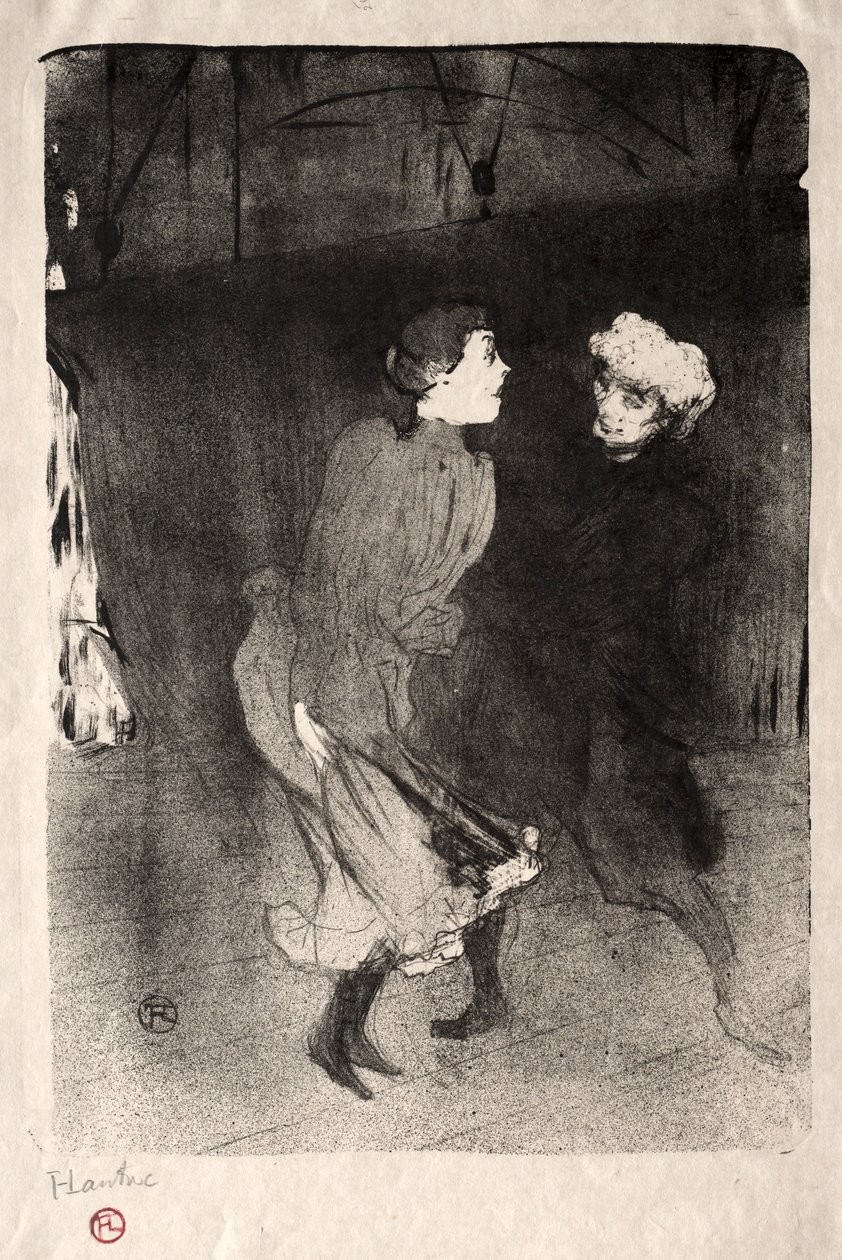 Emilienne dAlecon és Mariquita a Follies-Bergère-ből, 1893. alkotó: Henri de Toulouse Lautrec