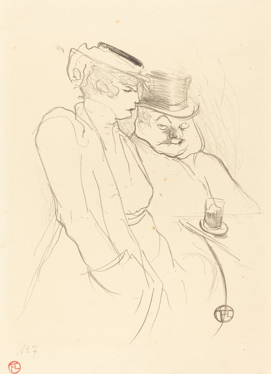 Negyvenben, 1893. alkotó: Henri de Toulouse Lautrec