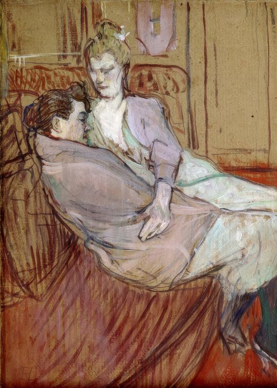 Tanulmány a két barátnak alkotó: Henri de Toulouse Lautrec