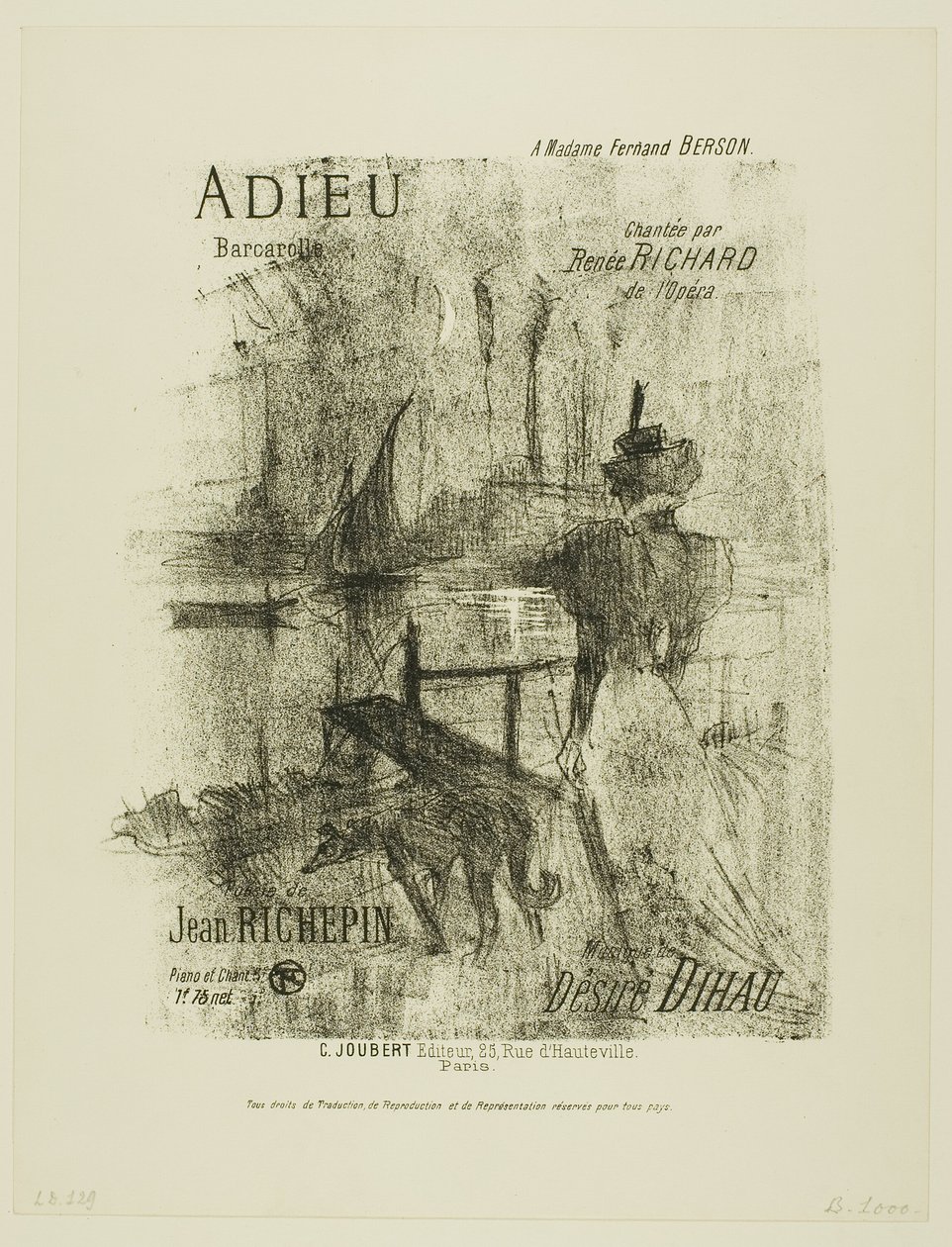 Búcsú, a Mélodies de Désiré Dihautól alkotó: Henri de Toulouse Lautrec