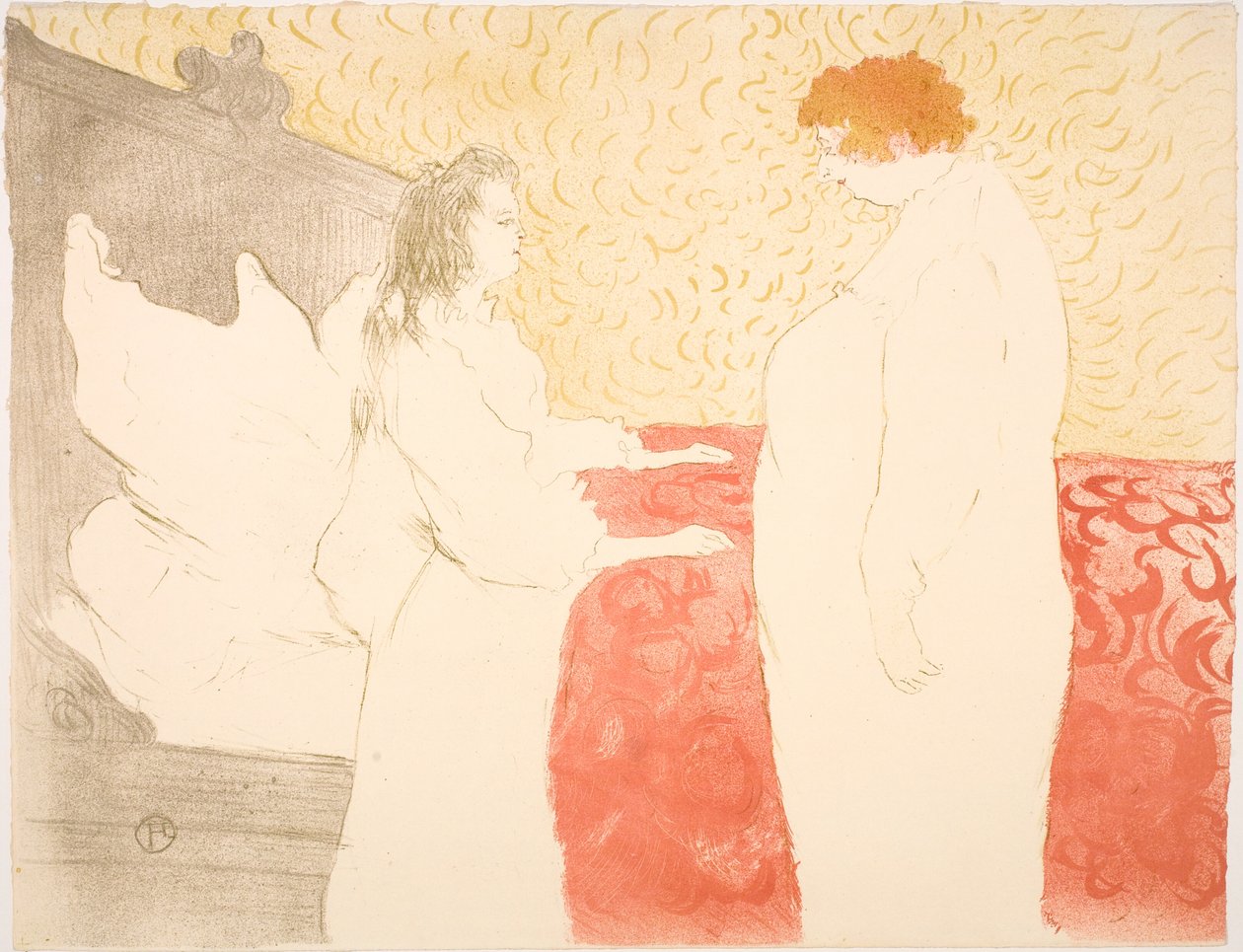 Nő az ágyban, profil, korai napkelte alkotó: Henri de Toulouse Lautrec