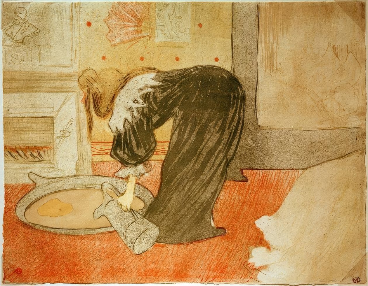 Nő a kádban alkotó: Henri de Toulouse Lautrec