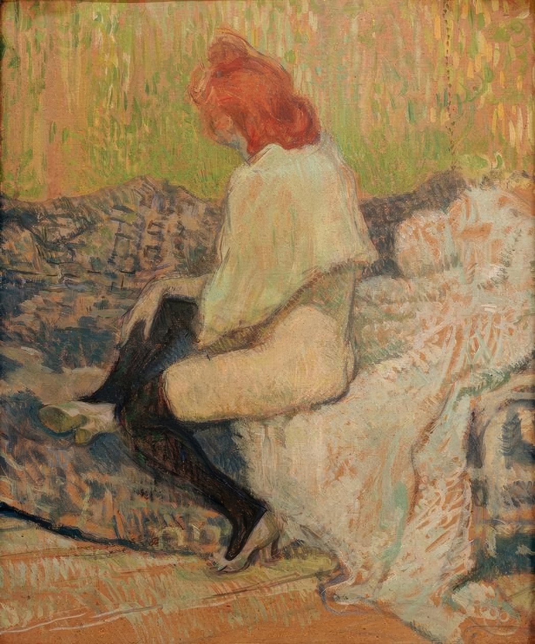 Vörös hajú nő, Justine Dieuhl alkotó: Henri de Toulouse Lautrec