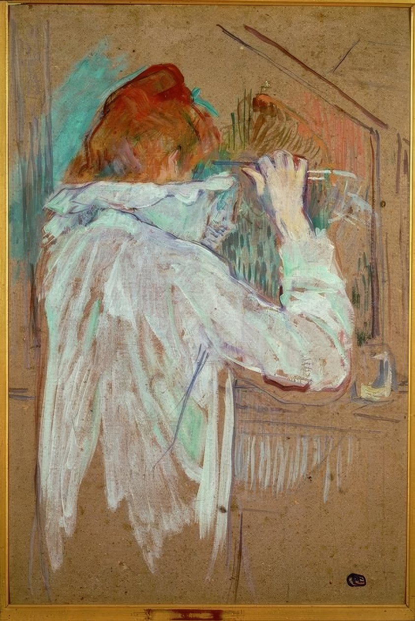 Nő curling alkotó: Henri de Toulouse Lautrec