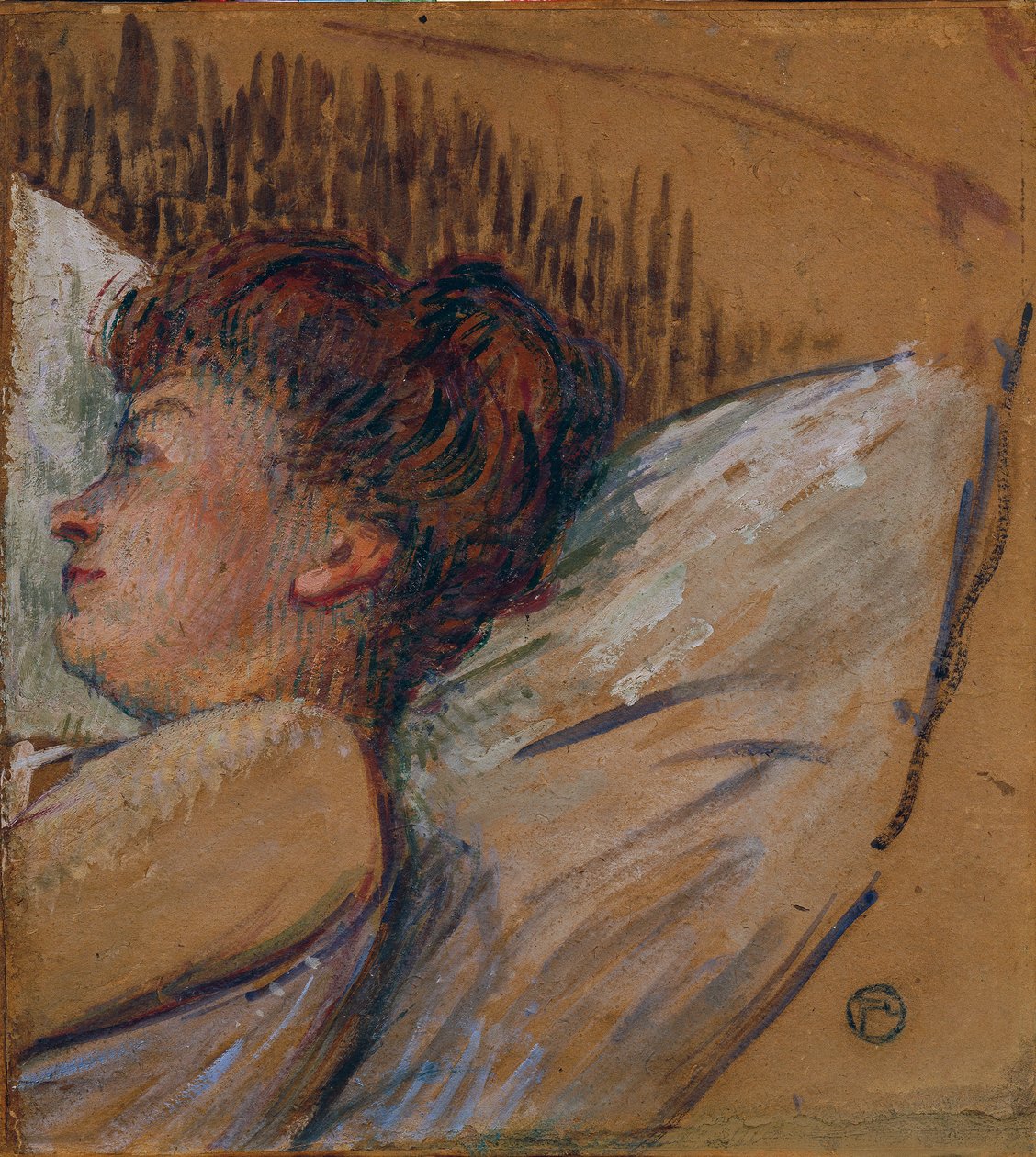nő az ágyban alkotó: Henri de Toulouse Lautrec