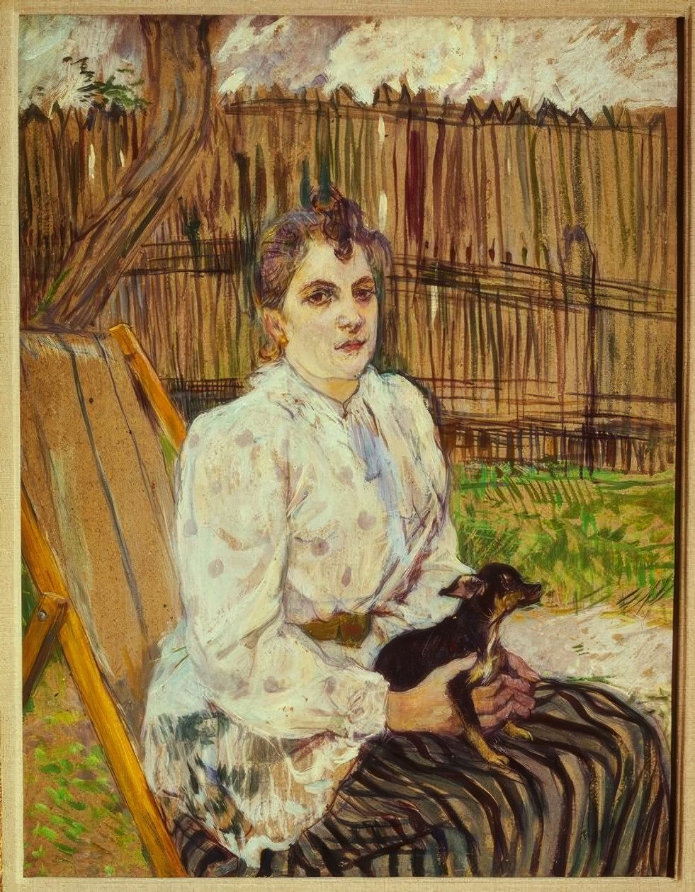Nő kutyával alkotó: Henri de Toulouse Lautrec