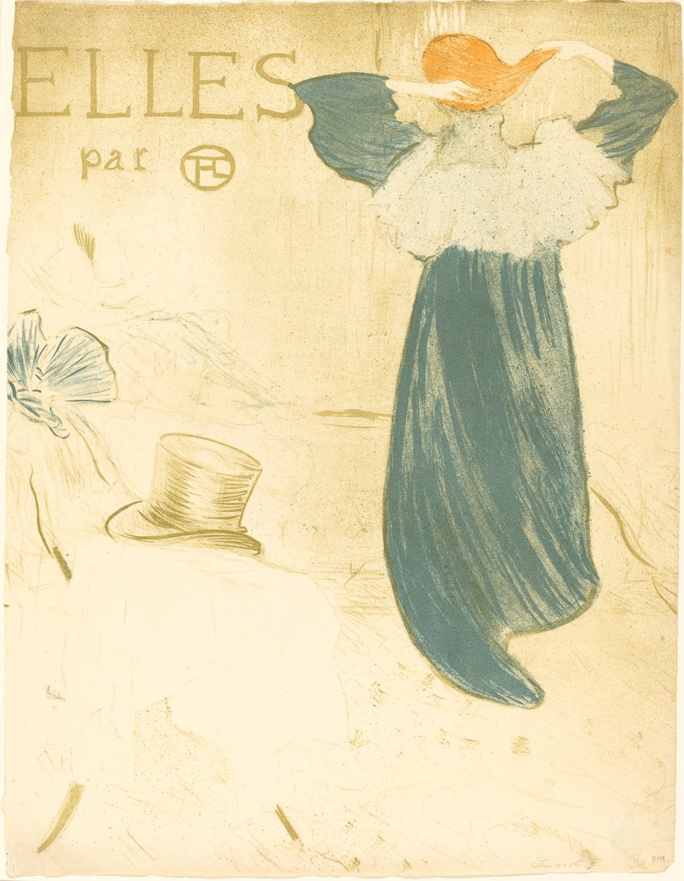 Az "Elles" előlapja alkotó: Henri de Toulouse Lautrec