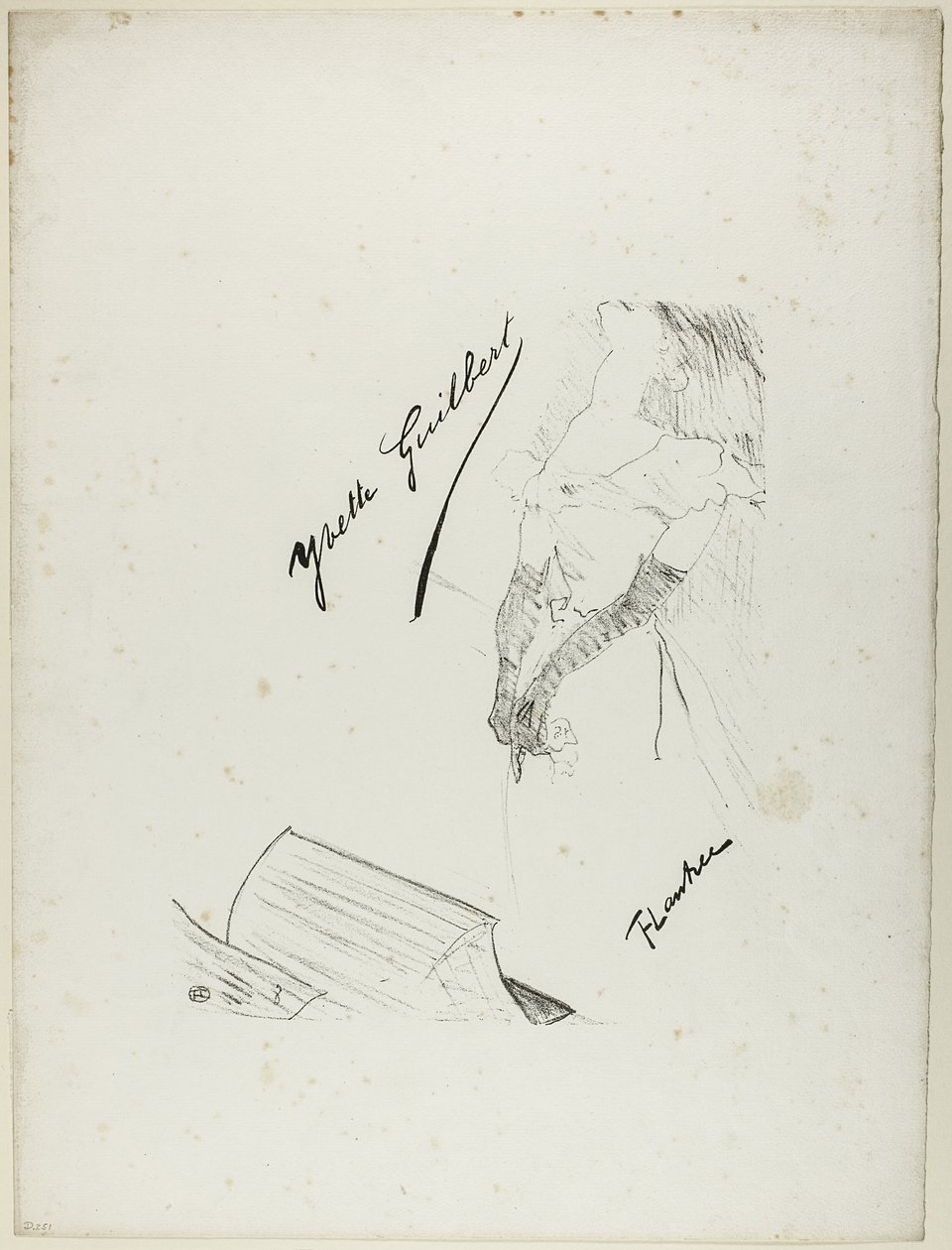 Yvette Guilbert előlapja alkotó: Henri de Toulouse Lautrec