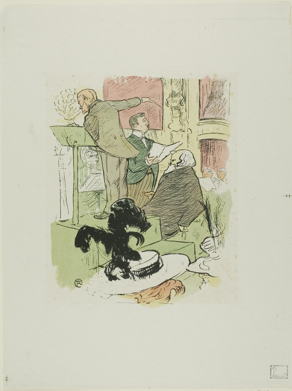 Nagyszerű operakoncertek: Ambroise Thomas részt vesz a Françoise de Rimini próbáján alkotó: Henri de Toulouse Lautrec