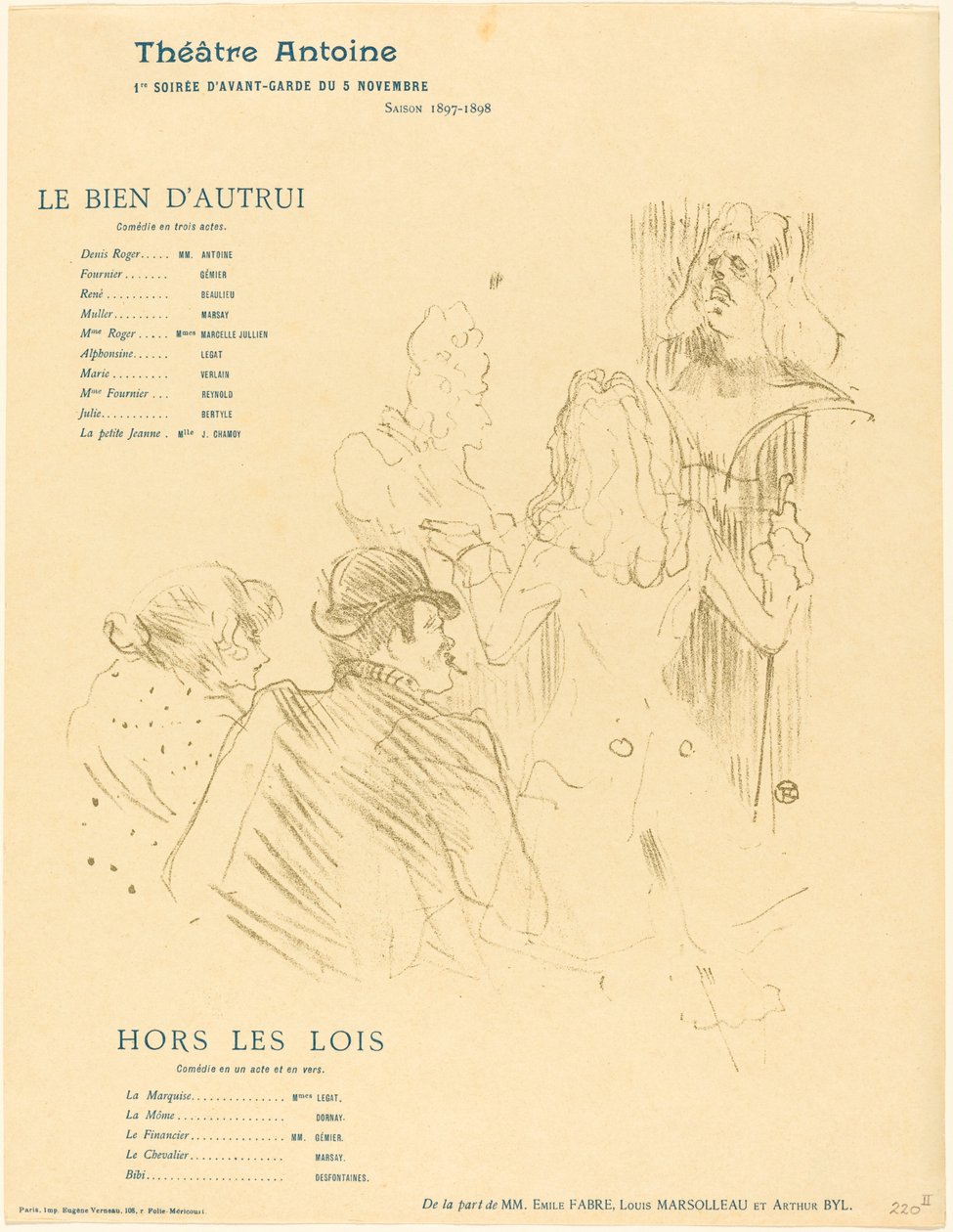 Hódolat Moliere előtt Hódolat Moliere előtt, 1897. alkotó: Henri de Toulouse Lautrec