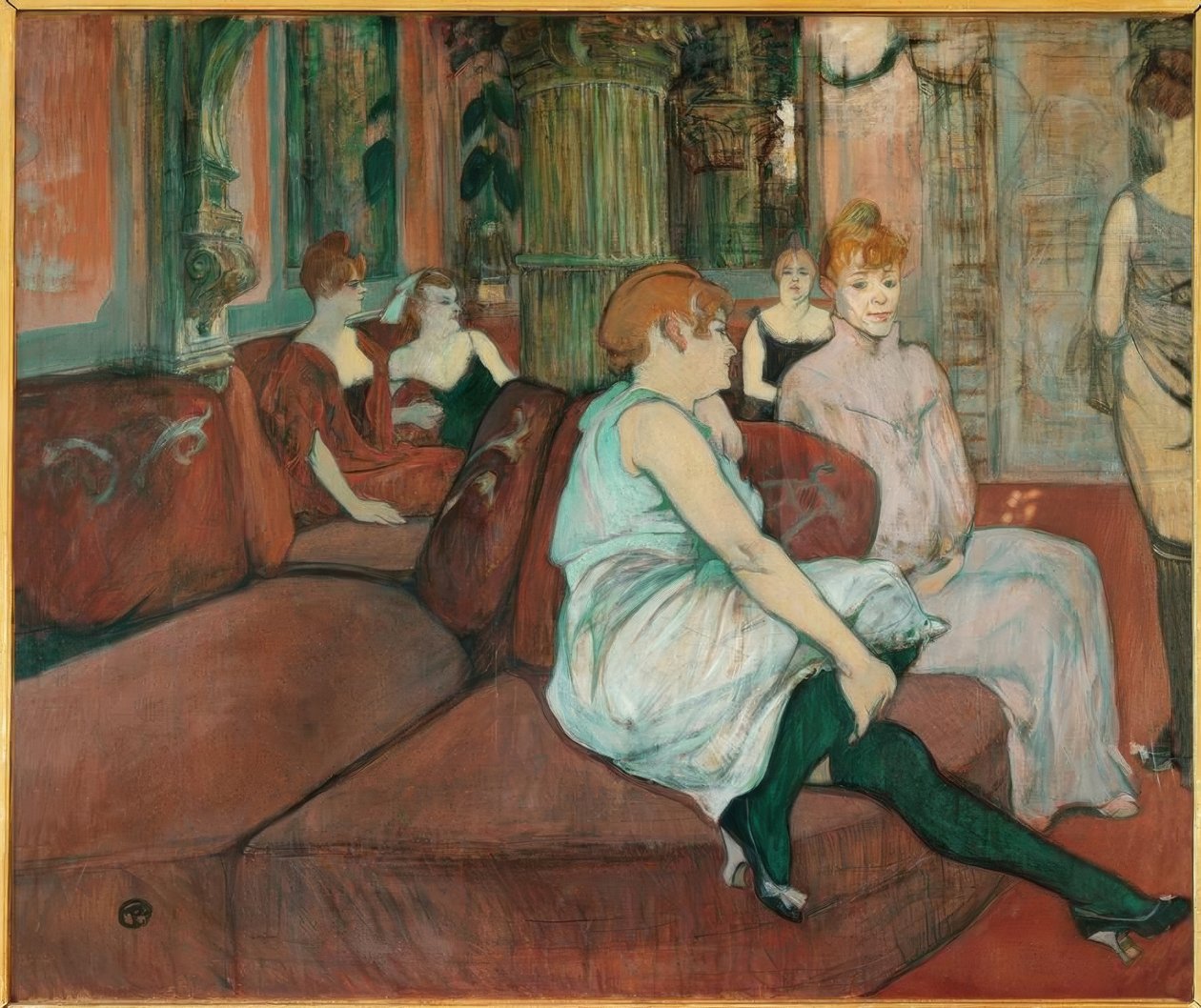 Im Salon der Rue des Moulins alkotó: Henri de Toulouse Lautrec