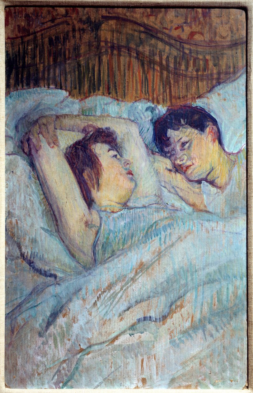 Az ágyban Henri de Toulouse Lautrec festménye (Toulouse-Lautrec alkotó: Henri de Toulouse Lautrec
