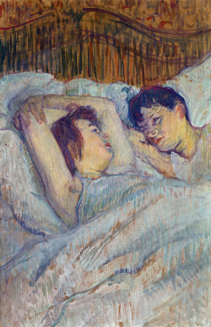 Az ágyban par Toulouse-Lautrec, Henri, de (1864-1901). Olaj, karton alkotó: Henri de Toulouse Lautrec