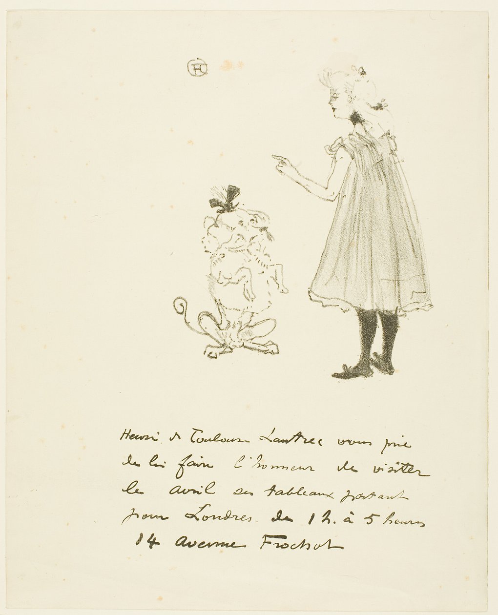 Meghívó egy kiállításra alkotó: Henri de Toulouse Lautrec