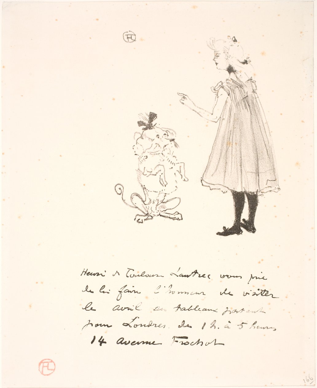 Meghívó kiállításra alkotó: Henri de Toulouse Lautrec