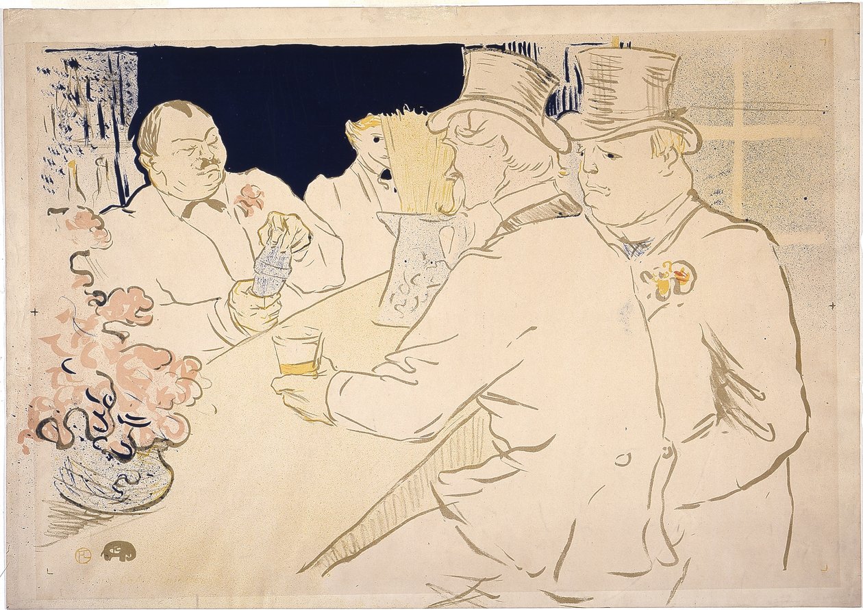 Ír és amerikai bár, Rue Royale, a "The Chap Book"-ból alkotó: Henri de Toulouse Lautrec
