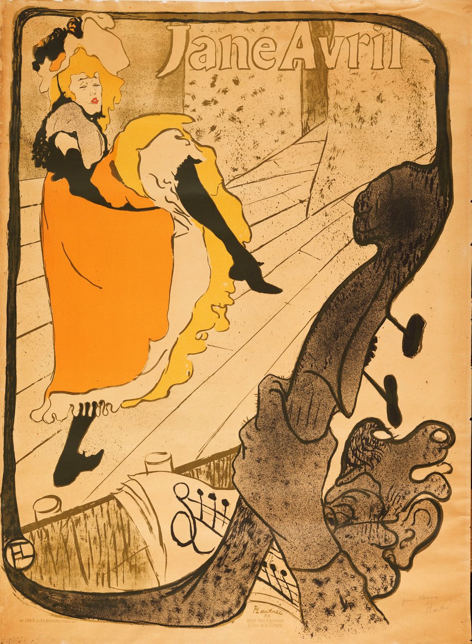 Jane Avril, 1893 alkotó: Henri de Toulouse Lautrec