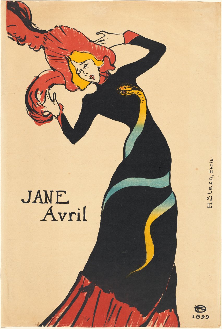 Jane Avril, 1899. alkotó: Henri de Toulouse Lautrec