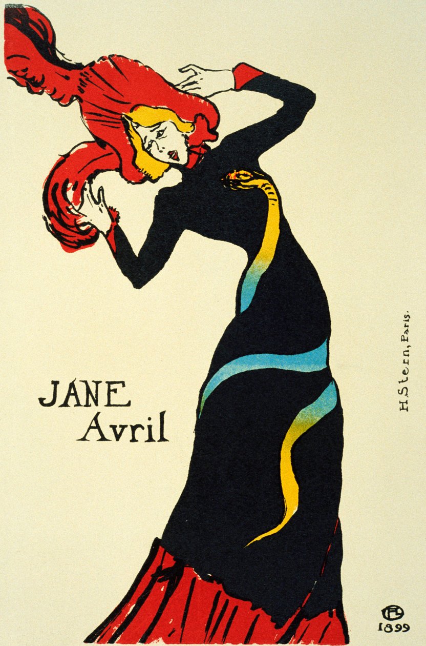 Jane Avril, 1899. alkotó: Henri de Toulouse Lautrec