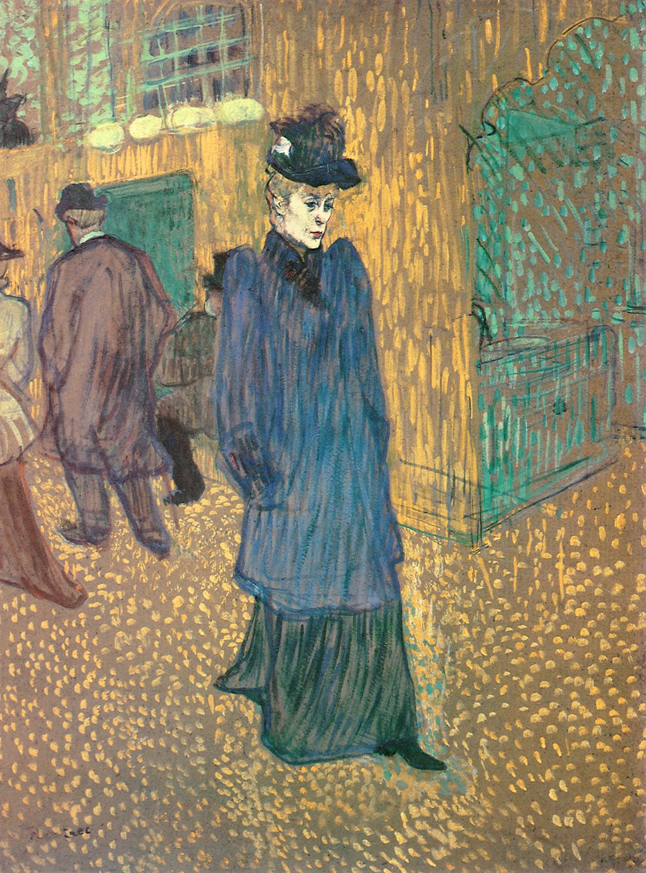 Jane Avril elhagyja a Moulin Rouge-ot, 1892 (lényeg a fedélzeten) alkotó: Henri de Toulouse Lautrec