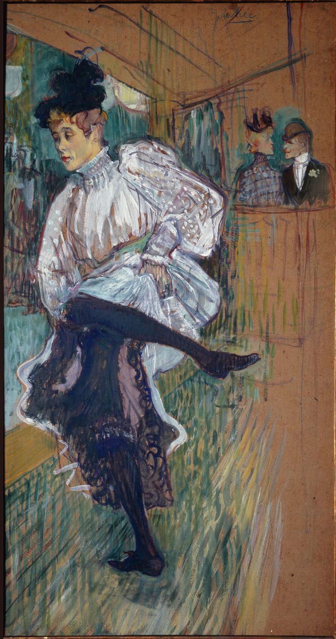 Jane Avril táncol - olaj, karton alkotó: Henri de Toulouse Lautrec