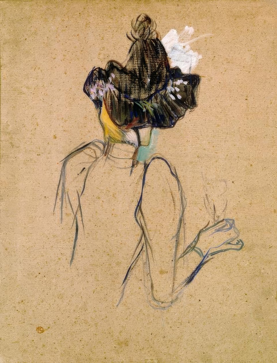 Jane Avril hátulról nézve alkotó: Henri de Toulouse Lautrec