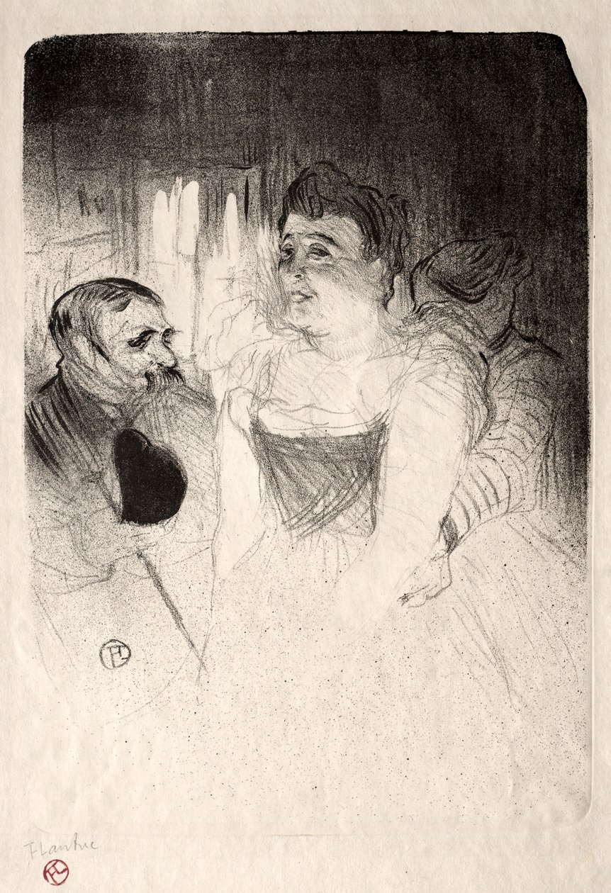 Judic in the Loge, 1894. alkotó: Henri de Toulouse Lautrec