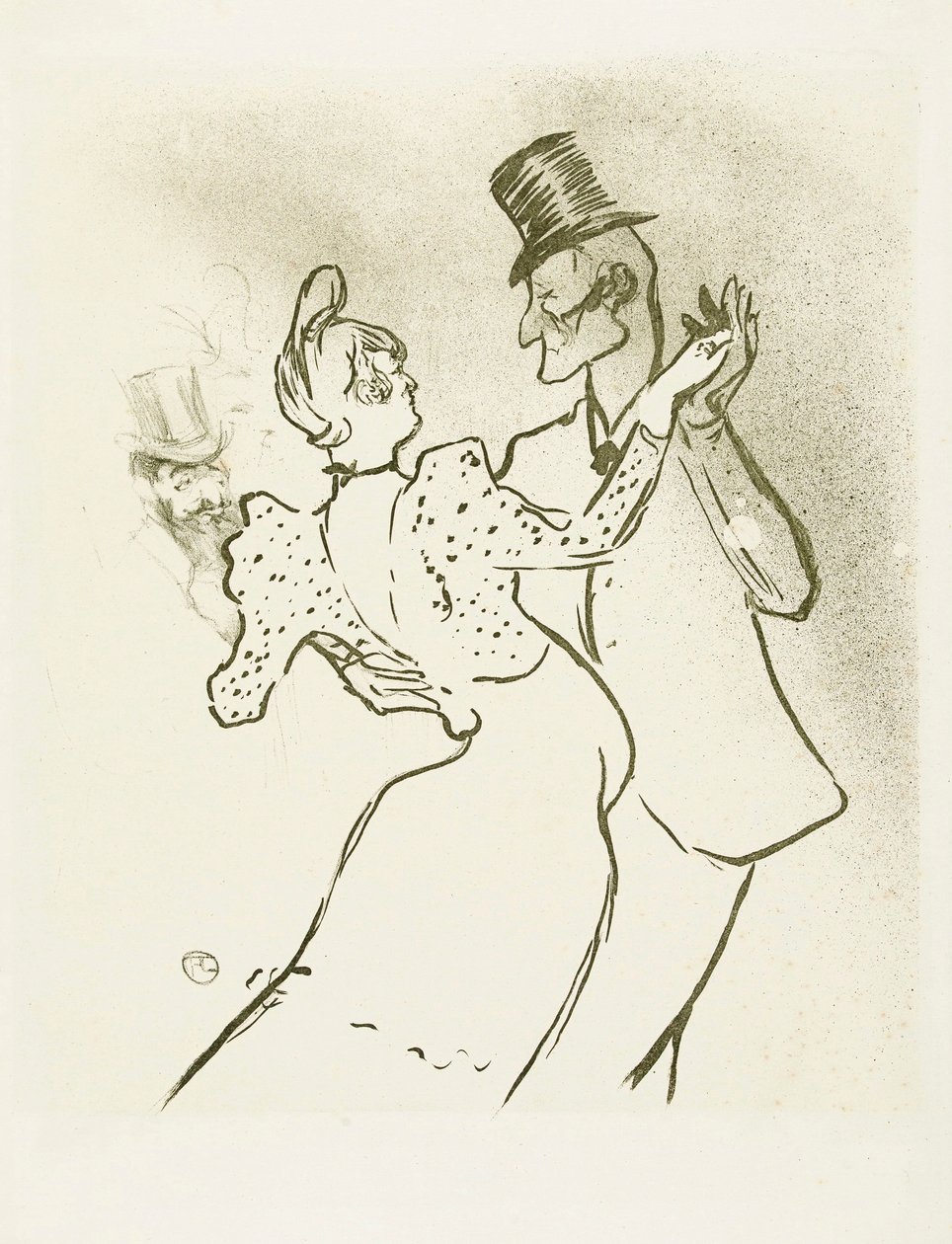 La Goulue és Valentin la Desossee. Toulouse-Lautrec plakátja. alkotó: Henri de Toulouse Lautrec
