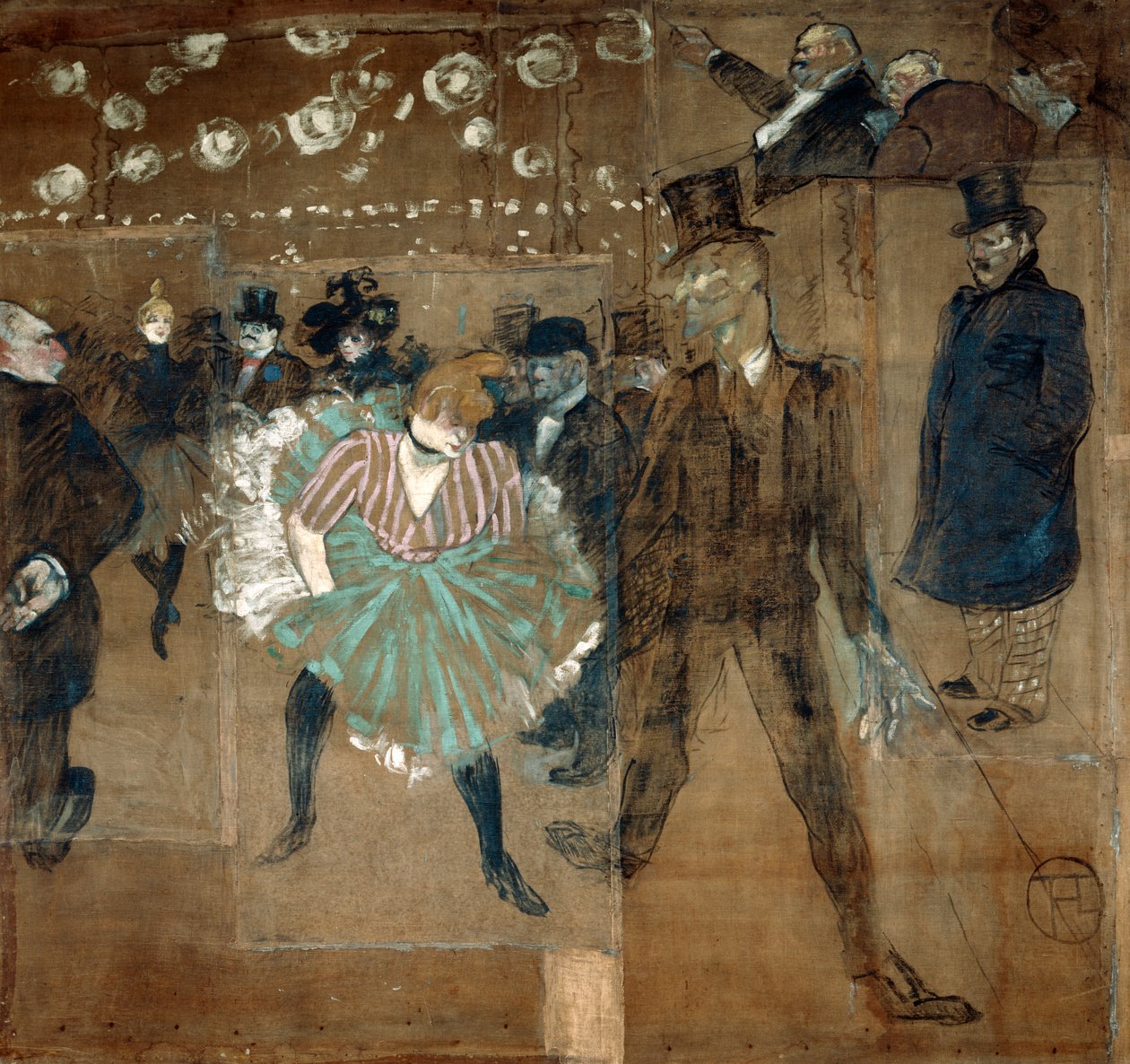 La Goulue és Valentin le desosse, 1895 alkotó: Henri de Toulouse Lautrec