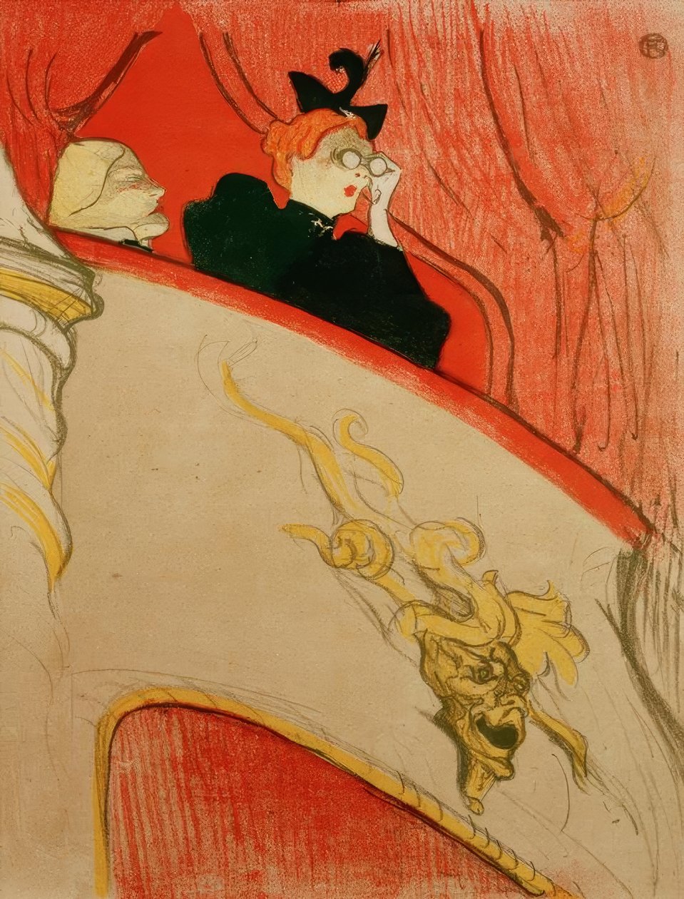 A páholy az Arany Mascaronban alkotó: Henri de Toulouse Lautrec