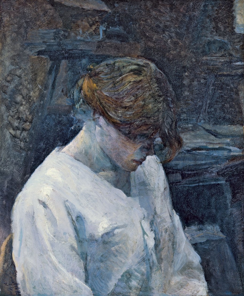 La Rousse fehér blúzban, 1889 alkotó: Henri de Toulouse Lautrec