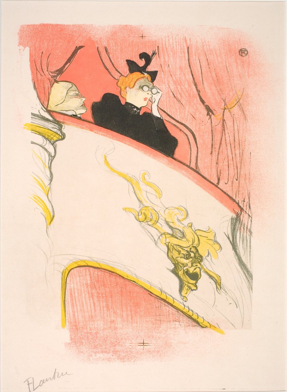 A páholy az arany maszlaggal alkotó: Henri de Toulouse Lautrec