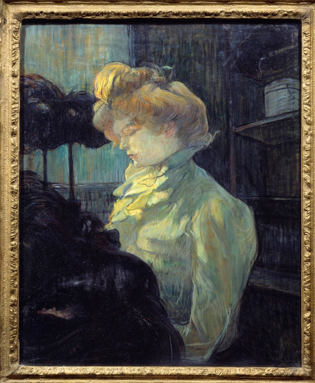 A kalapos Henri de Toulouse Lautrec festménye (1864-1901) 1900 V. 0,61x0,49 m Albi, Toulouse Lautrec múzeum alkotó: Henri de Toulouse Lautrec