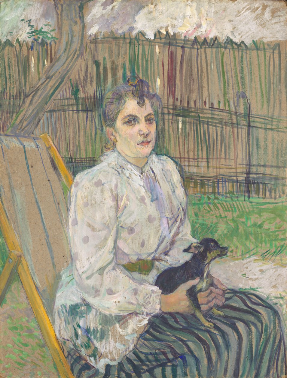 Hölgy kutyával, 1891. alkotó: Henri de Toulouse Lautrec