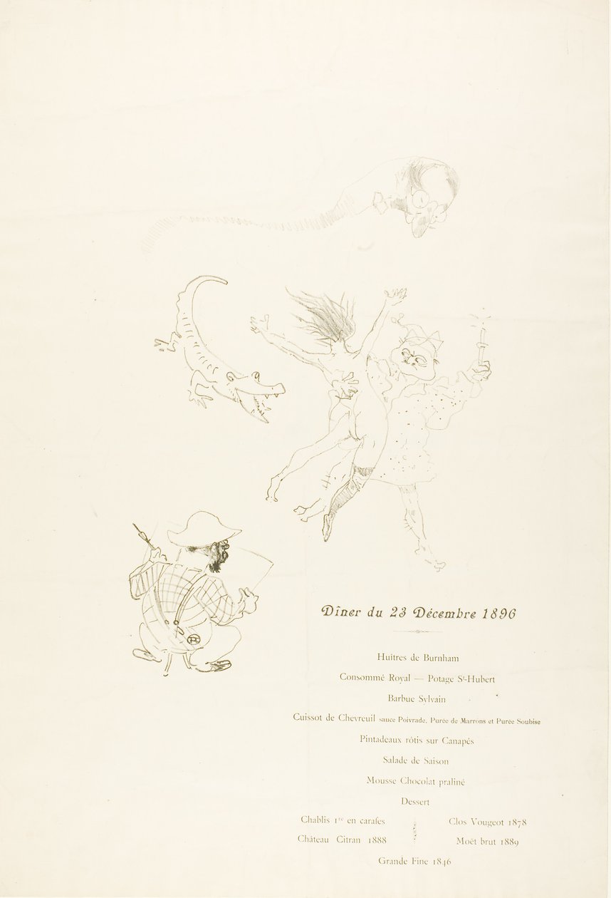 Le krokodil, Menü alkotó: Henri de Toulouse Lautrec