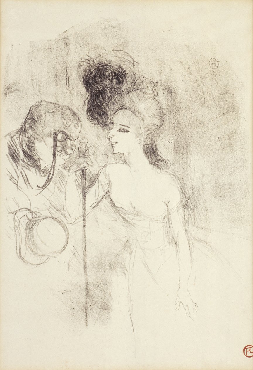 Kilép a színházból, 1896 alkotó: Henri de Toulouse Lautrec
