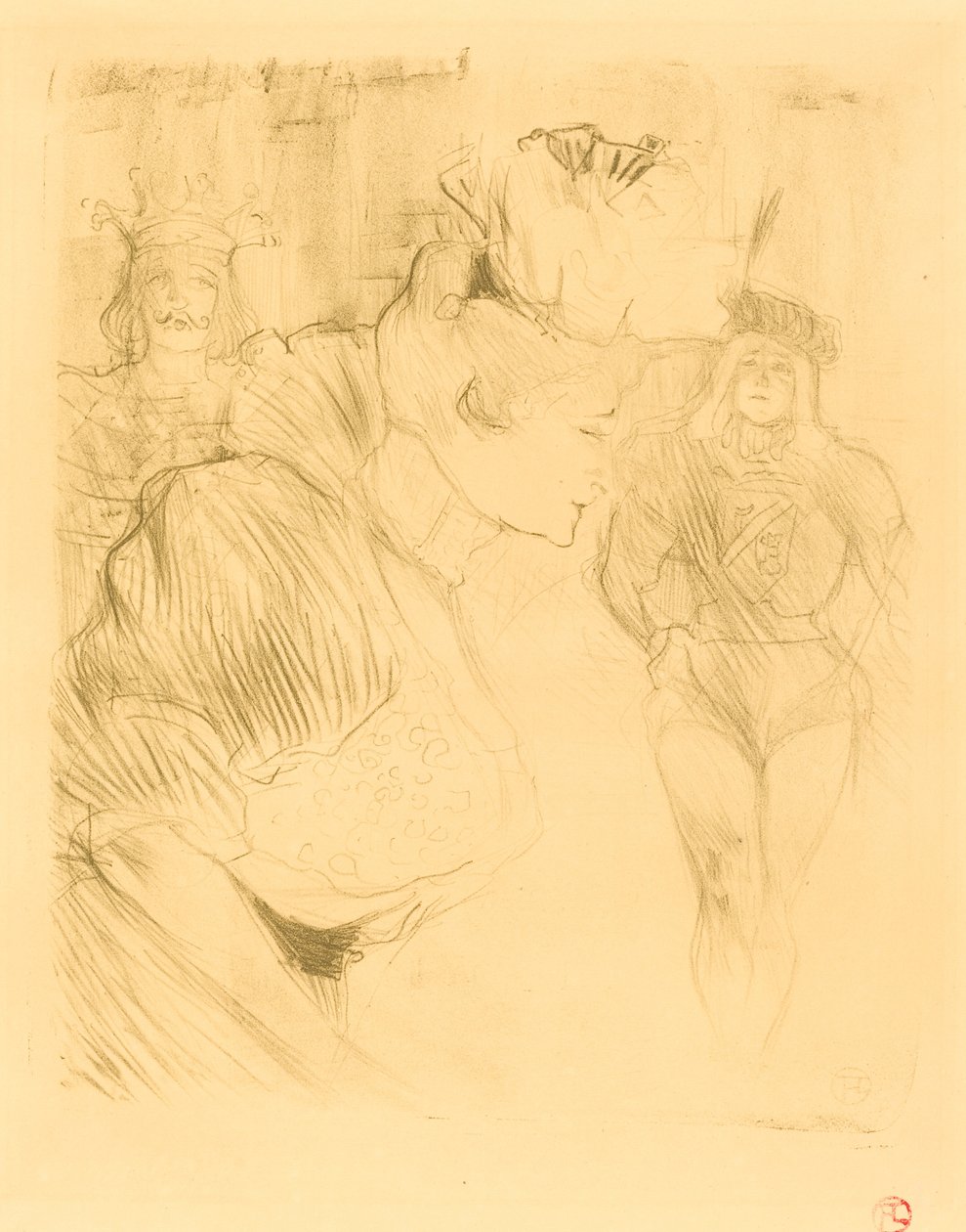 Lender Bowing Lender szalant, 1895. alkotó: Henri de Toulouse Lautrec