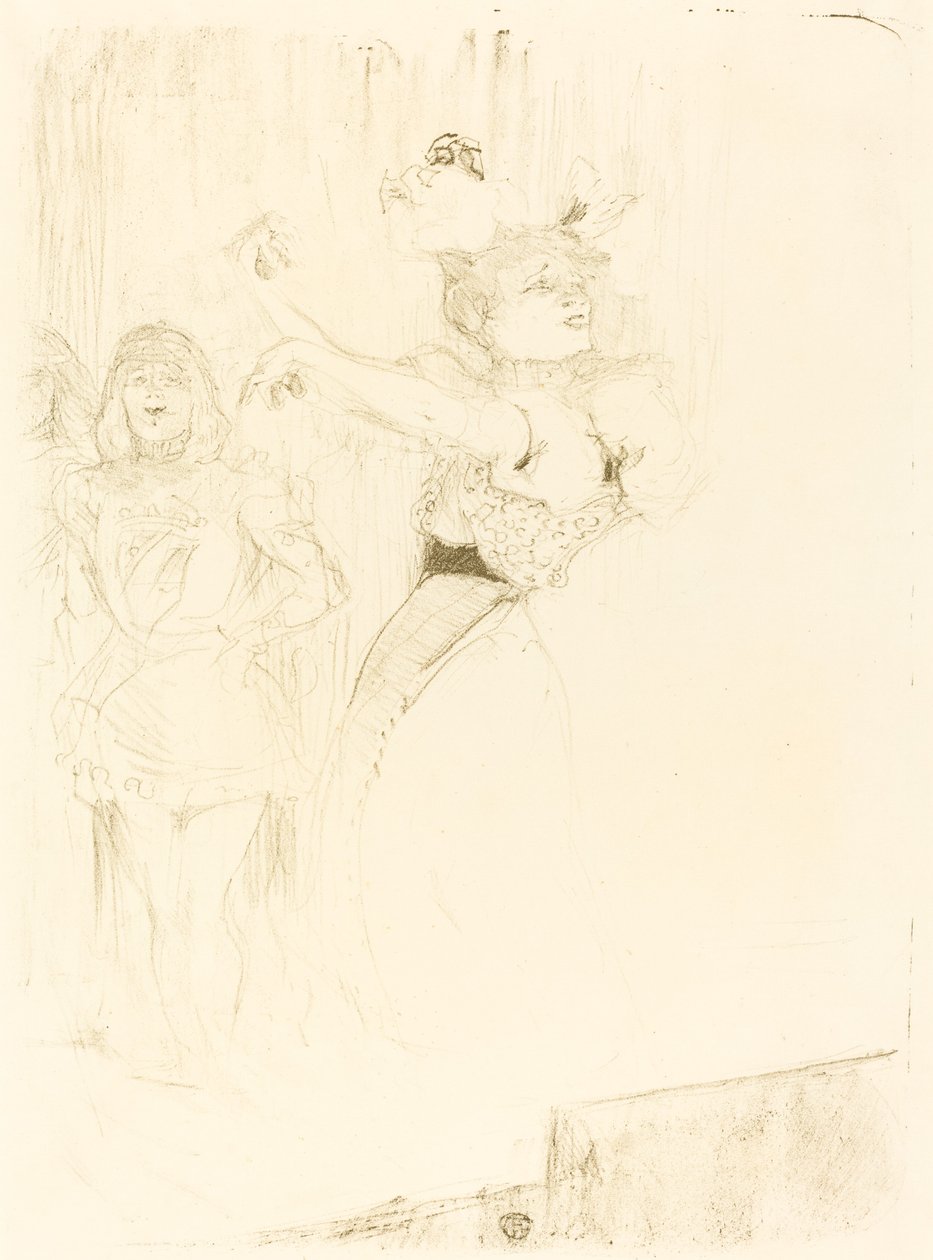 Lender a bolerót táncolja a Chilpericben Lender táncolja a bolerót Chilpericben, 1895. alkotó: Henri de Toulouse Lautrec