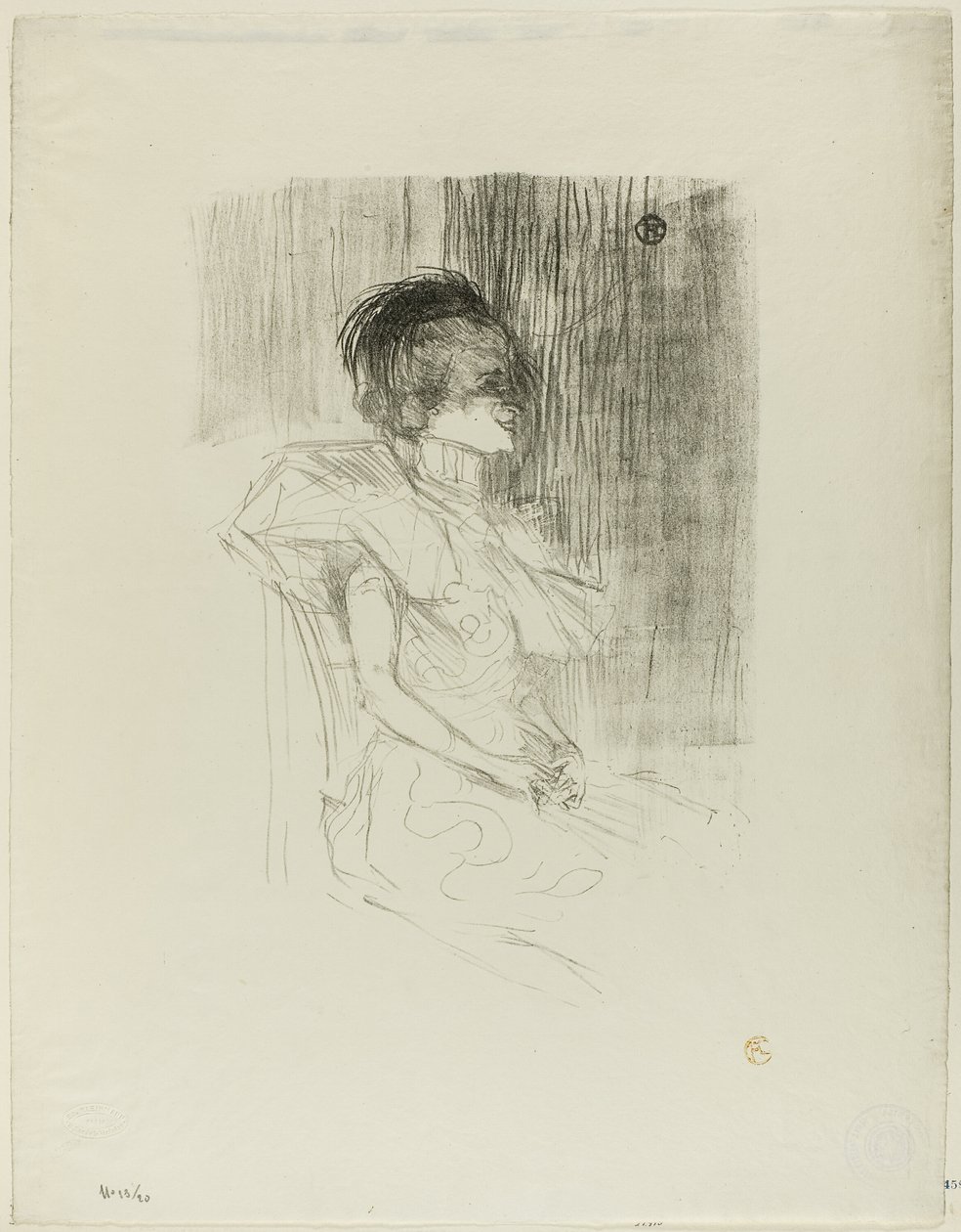 Hitelező ül alkotó: Henri de Toulouse Lautrec
