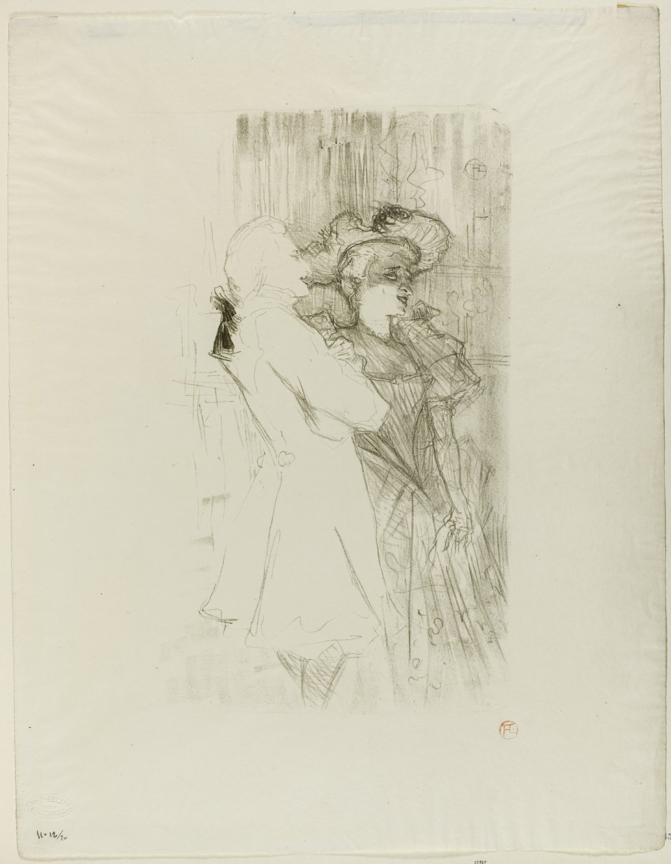Lender és Auguez a La Chanson de Fortunioban alkotó: Henri de Toulouse Lautrec