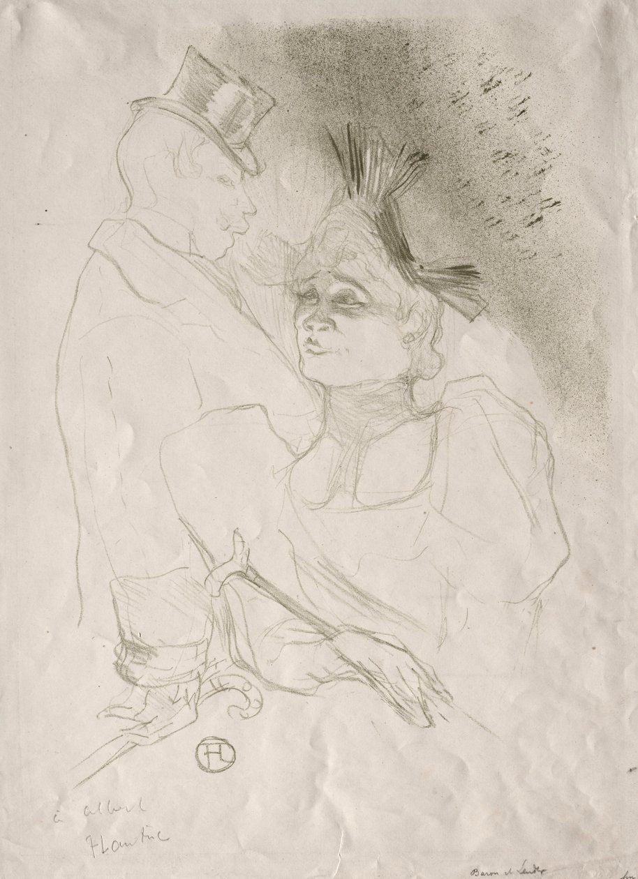 kölcsönadó és báró, 1893. alkotó: Henri de Toulouse Lautrec