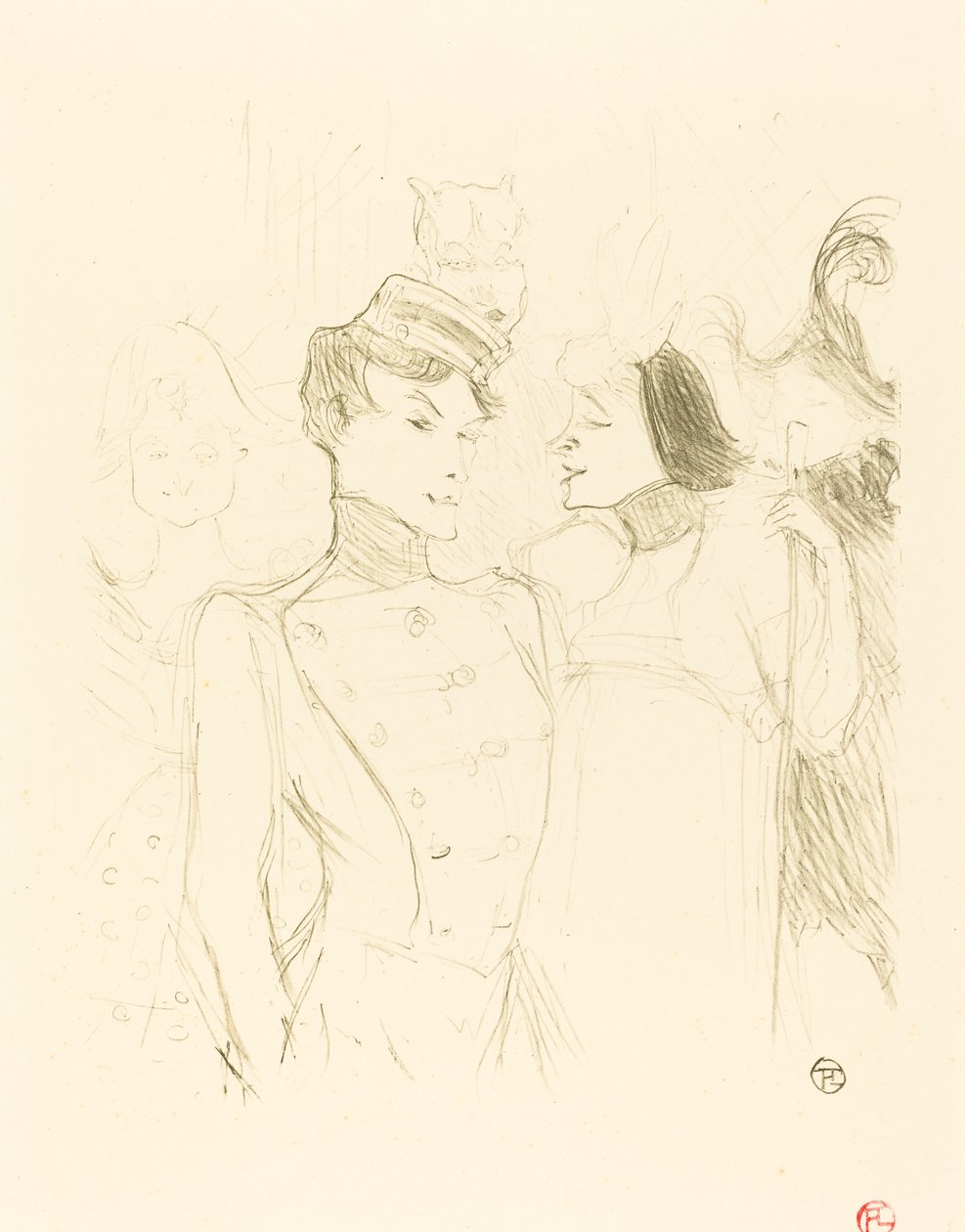 Lender és Lavalliere Lender és Lavalliere, 1895. alkotó: Henri de Toulouse Lautrec